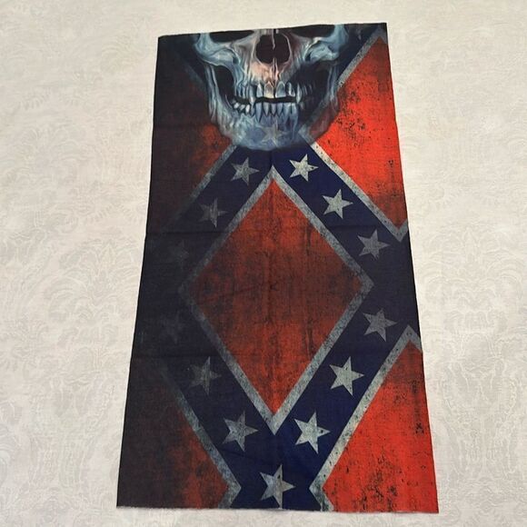 Face Shield Mask Gator Head Wrap Skull Flag Rebel Biker - Picture 3 of 9